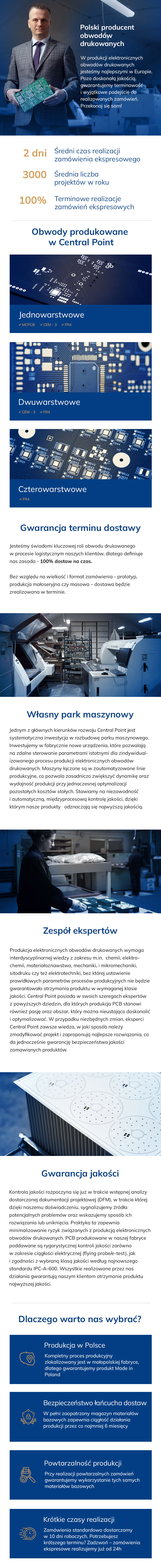 prezentacja firmy Central Point, polski producent obwodów drukowanych